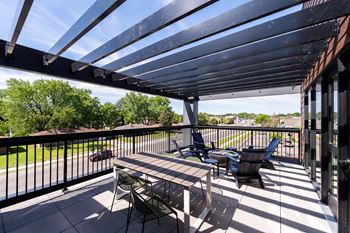 Covered patio seating